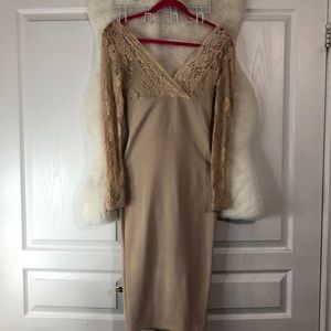 Pretty cream colour lace dress from Pink Boutique